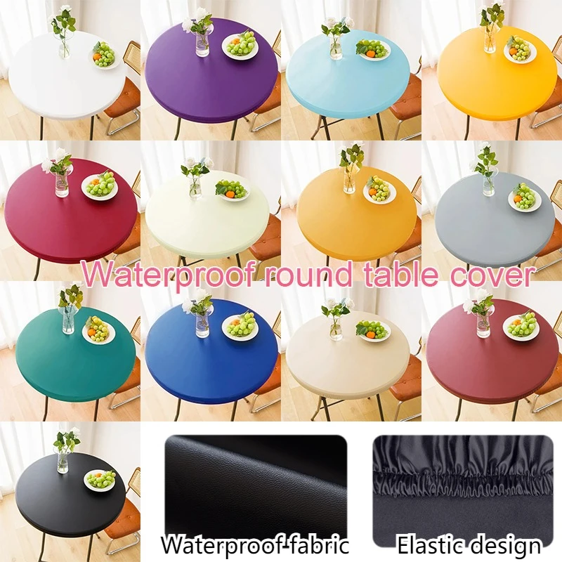 Hot Sale 60-140cm Elastic Round Table Cover Waterproof Oil-Proof All Inclusive Desktop Cover for Home Restaurant Hotel Скатерть 
Hot Sale 60-140cm Elastic Round Table Cover Waterproof Oil-Proof All Inclusive Desktop Cover for Home Restaurant Hotel Скатерть