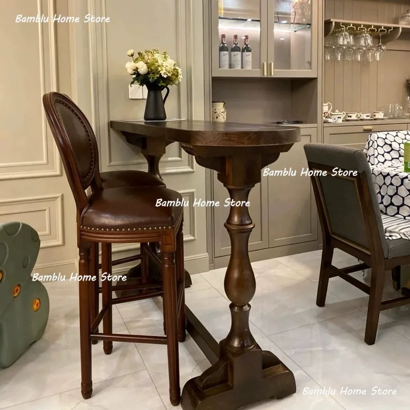 American Country Bar Tables Retro Solid Wood Balcony Small Bar Tables Simple Modern Household Furniture Mesa De Jantar YS40CC
American Country Bar Tables Retro Solid Wood Balcony Small Bar Tables Simple Modern Household Furniture Mesa De Jantar YS40CC