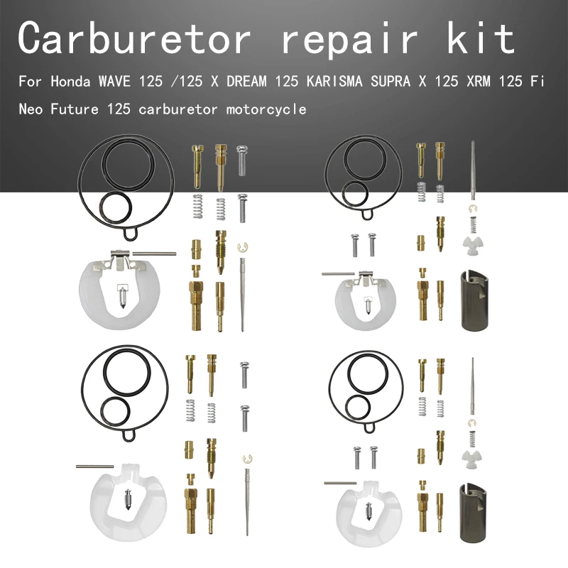 Carburetor repair kit for Honda WAVE 125 /125 X DREAM 125 KARISMA SUPRA X 125 XRM 125 Fi Neo Future 125 carburetor motorcycle
Carburetor repair kit for Honda WAVE 125 /125 X DREAM 125 KARISMA SUPRA X 125 XRM 125 Fi Neo Future 125 carburetor motorcycle