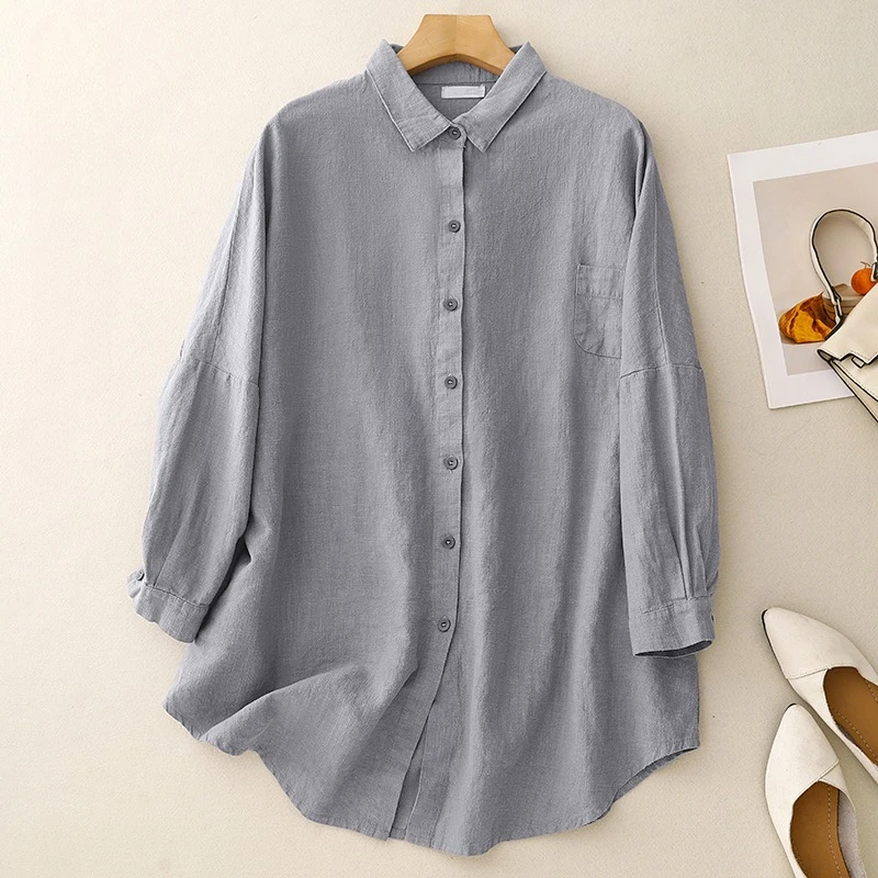 Blouses Women Shirt Turn Down Collar Full Sleeve Tops Solid Casual Y2k Streetwear Work Elegant Splice Shirts 2026 Spring
Blouses Women Shirt Turn Down Collar Full Sleeve Tops Solid Casual Y2k Streetwear Work Elegant Splice Shirts 2026 Spring