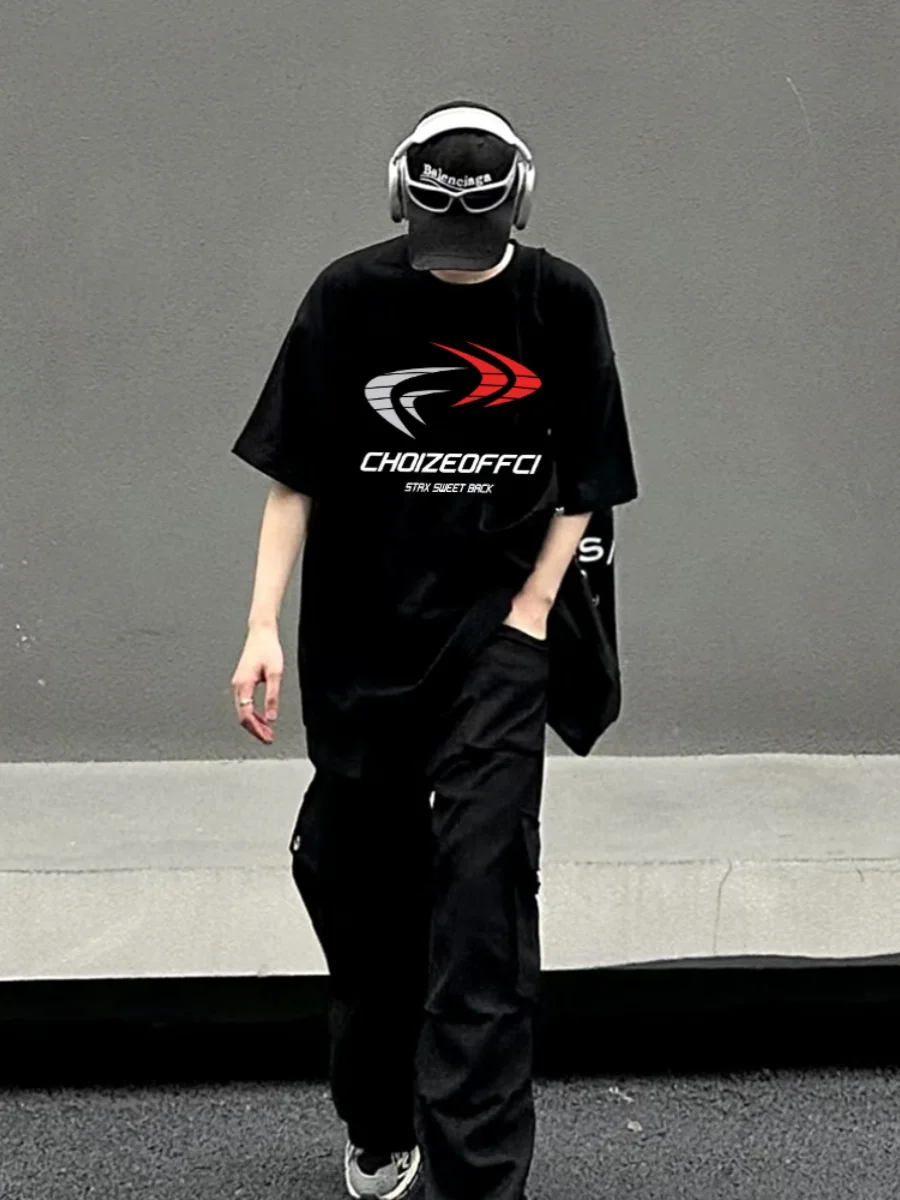 Motorcycle Letter Slogan Short-Sleeved Men and Women Summer New Trendy Cool High Street Heavy Couple
Motorcycle Letter Slogan Short-Sleeved Men and Women Summer New Trendy Cool High Street Heavy Couple