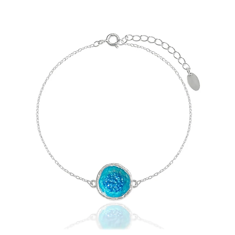 Blue Turquoise Resin Bracelet Sterling Silver Adjustable Bracelet Ocean Drems Pendant Bracelet for Women
Blue Turquoise Resin Bracelet Sterling Silver Adjustable Bracelet Ocean Drems Pendant Bracelet for Women