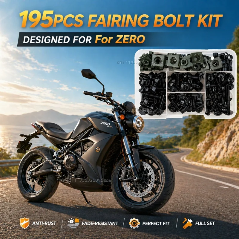 195Pcs Motorcycle Aluminum Fairing Bolt Screws Kit Nut Clips For ZERO SR/S SR/F SR S FXE DSR/X DSR DS FX CNC Fastener Hardware
195Pcs Motorcycle Aluminum Fairing Bolt Screws Kit Nut Clips For ZERO SR/S SR/F SR S FXE DSR/X DSR DS FX CNC Fastener Hardware