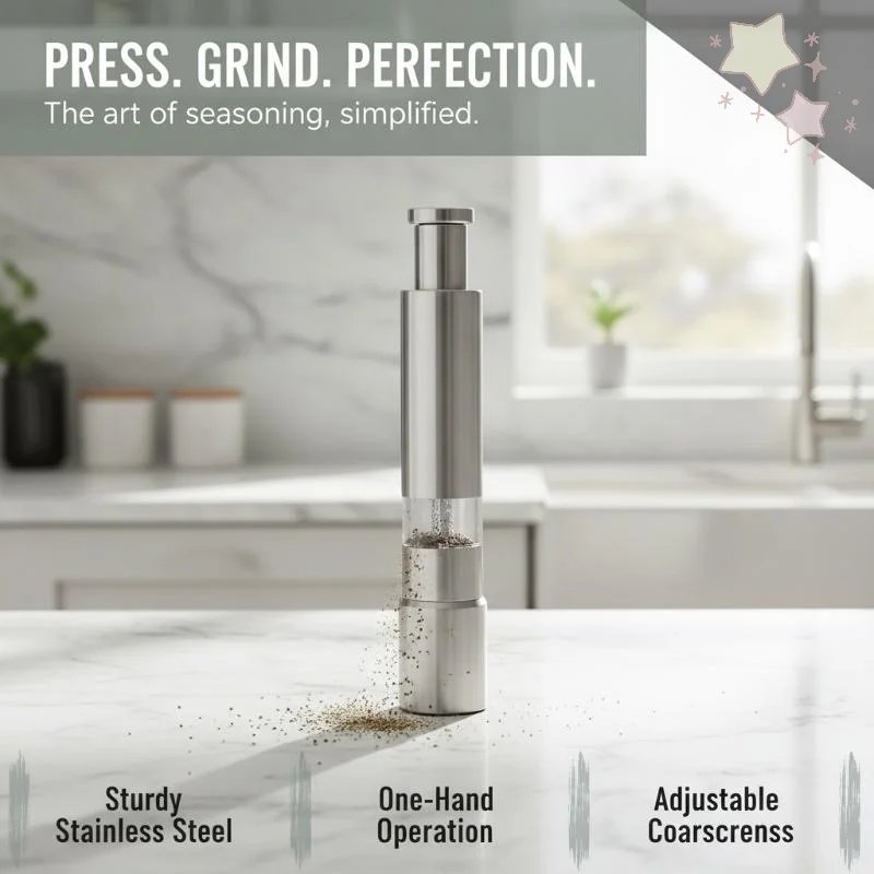 Manual Black Pepper Stainless Steel Grinder, Manual Stainless Steel Grinder, Kitchen Utensils Artifacts Artificial Seasoning
Manual Black Pepper Stainless Steel Grinder, Manual Stainless Steel Grinder, Kitchen Utensils Artifacts Artificial Seasoning