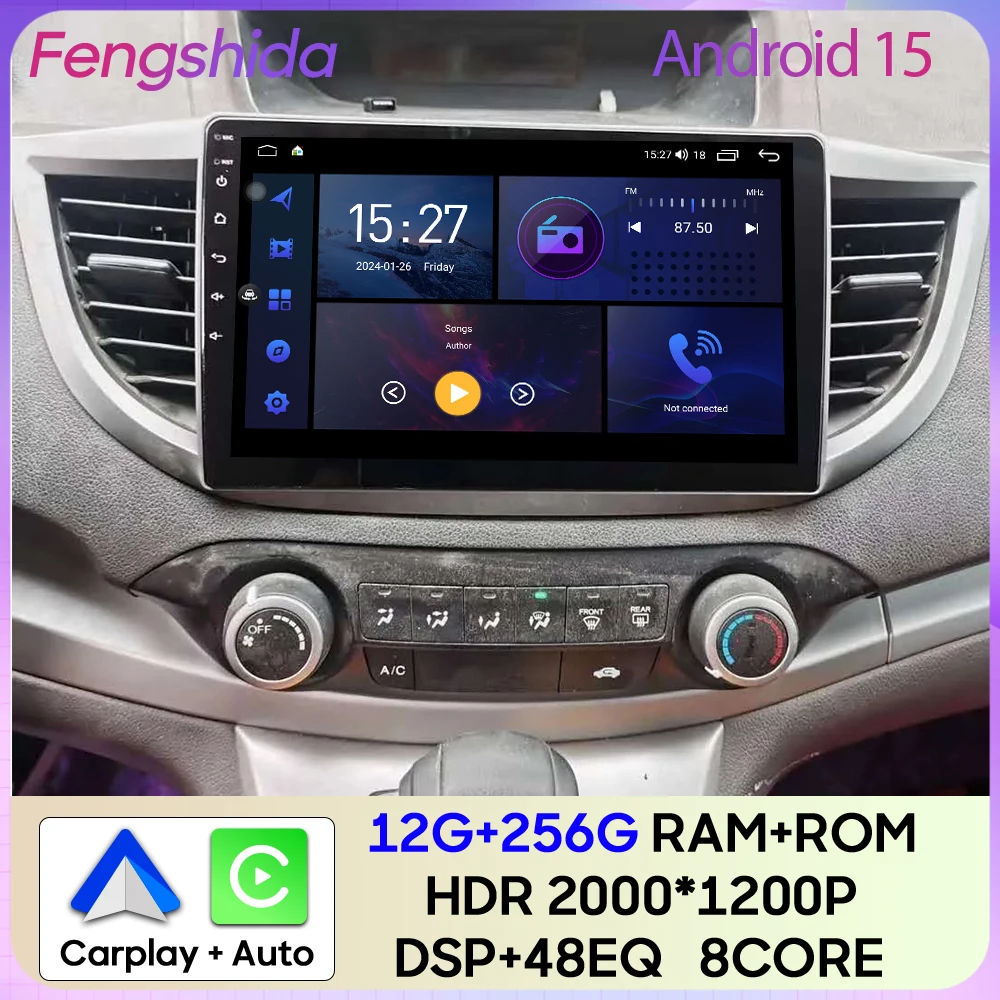 For Honda CRV CR-V 4 RM RE 2012-2016 Car Radio Carplay GPS Navigation Android Auto Stereo Autoradio Android 15 Video No 2din 2K
For Honda CRV CR-V 4 RM RE 2012-2016 Car Radio Carplay GPS Navigation Android Auto Stereo Autoradio Android 15 Video No 2din 2K