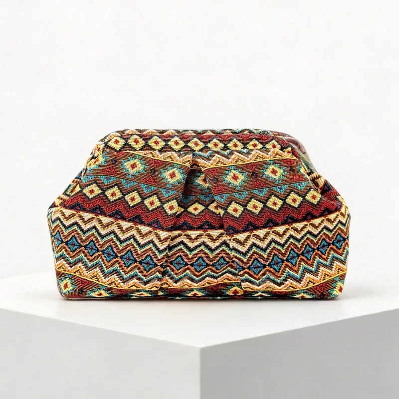 2026 New Vintage Ethnic Style Colorful Geometric Clutch Bag Versatile Women's Bag for Work, Date, Dinner Party, Vacation, Beach
2026 New Vintage Ethnic Style Colorful Geometric Clutch Bag Versatile Women's Bag for Work, Date, Dinner Party, Vacation, Beach