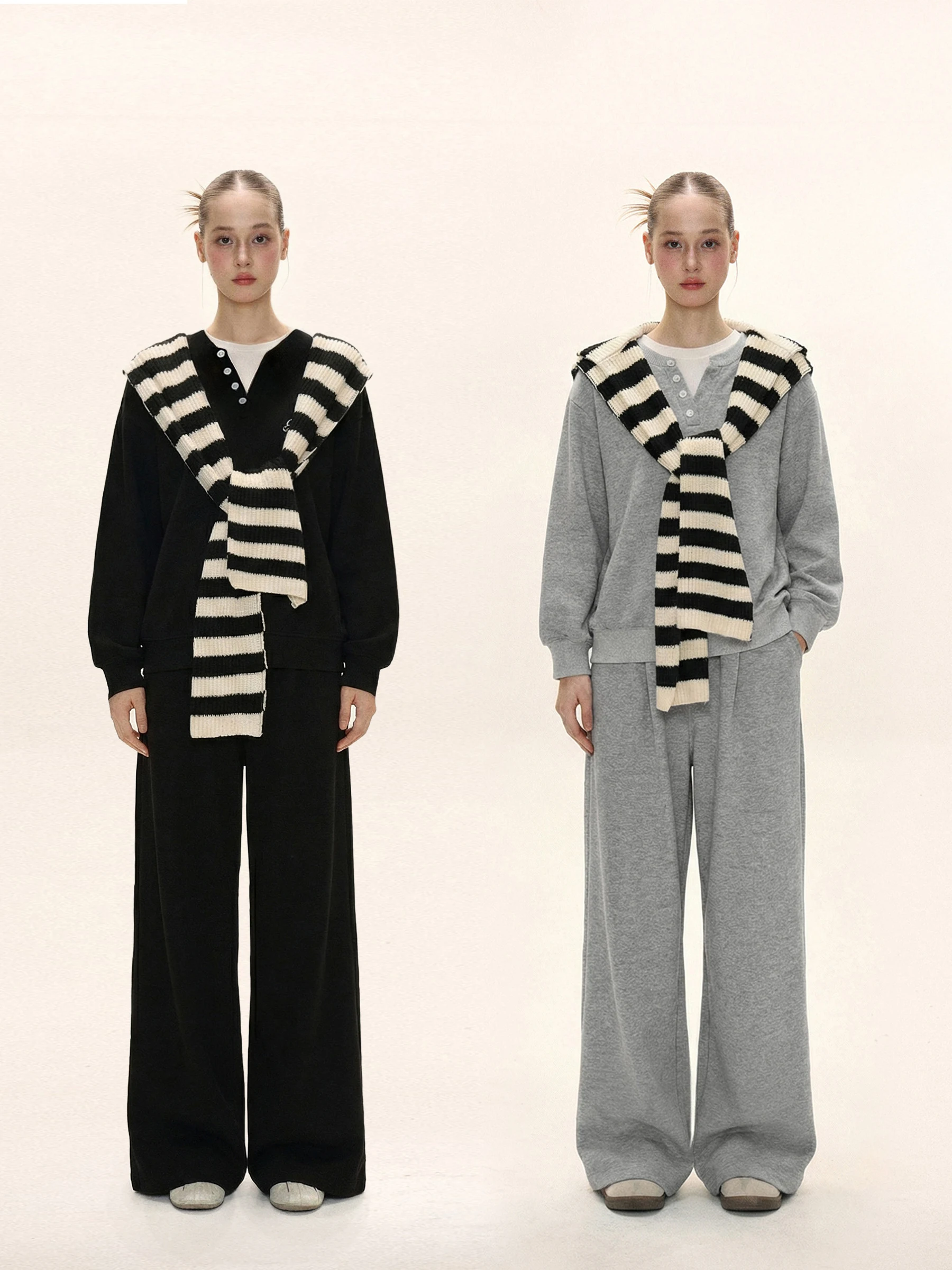 November Holiday Women's Sweatshirt Set Casual Striped Long Sleeve round Neck Loose Straight Leg Pants Comfortable Spring Autumn
November Holiday Women's Sweatshirt Set Casual Striped Long Sleeve round Neck Loose Straight Leg Pants Comfortable Spring Autumn