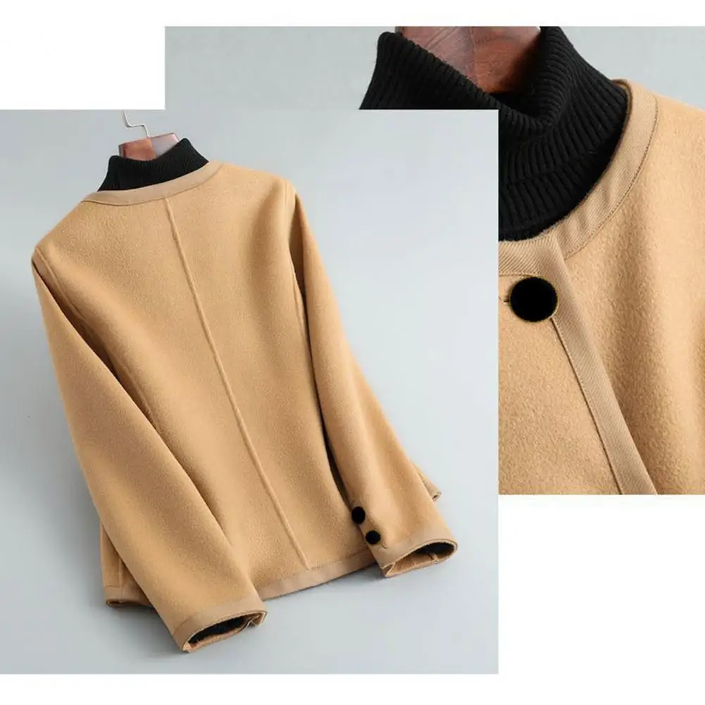 Women Single-breasted Coat Stylish Color Matching Cardigan for Women Round Neck Single-breasted Knitted Jacket with for Fall
Women Single-breasted Coat Stylish Color Matching Cardigan for Women Round Neck Single-breasted Knitted Jacket with for Fall