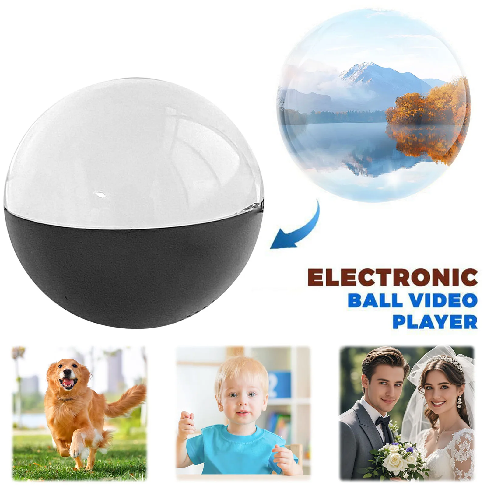 2.7In Ultrasound Crystal Ball Video Player WIFI 3D Memory Orb Creative Display Sphere Lamp DIY Gift for Anniversary Birthday
2.7In Ultrasound Crystal Ball Video Player WIFI 3D Memory Orb Creative Display Sphere Lamp DIY Gift for Anniversary Birthday