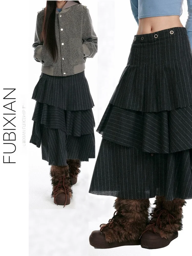 Fsy Melody Textured Heavy Trim Faion Asymmetrical Stripes f Skirt Cake Long Dr Casual Sle High Waist Loose Fit
Fsy Melody Textured Heavy Trim Faion Asymmetrical Stripes f Skirt Cake Long Dr Casual Sle High Waist Loose Fit
