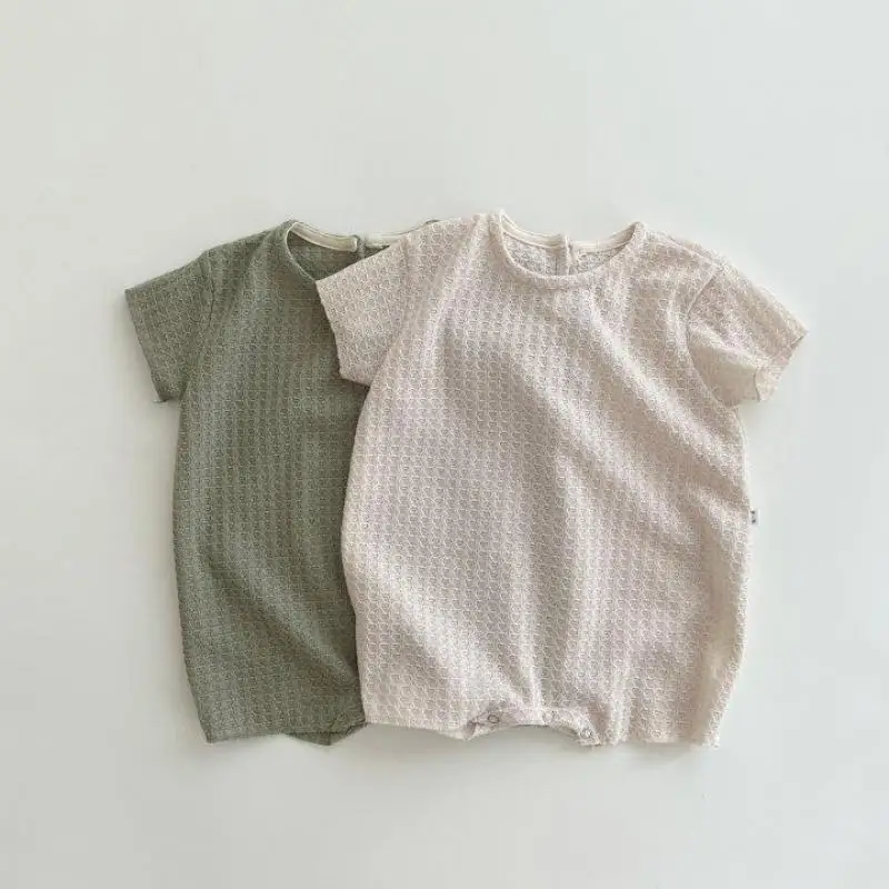 2025 Summer Infant Cotton Bodysuit Short Sleeve Solid Color Baby Jumpsuit For Newborn Toddler Boys Girls 0-24 Months Casual Wear
2025 Summer Infant Cotton Bodysuit Short Sleeve Solid Color Baby Jumpsuit For Newborn Toddler Boys Girls 0-24 Months Casual Wear