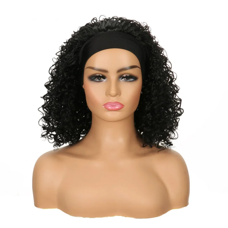African Lady Black Short Small Curly Hair Headband Wig
African Lady Black Short Small Curly Hair Headband Wig