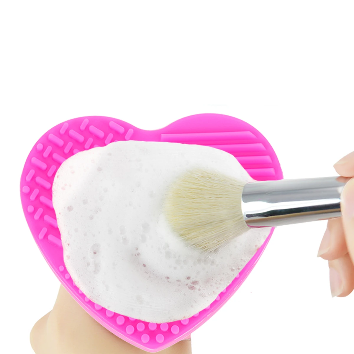 Silicone Cleaning Pad Heart Shaped Portable Makeup Brush Washing Mat Corrosion Resistant Easy to Clean Rose Red
Silicone Cleaning Pad Heart Shaped Portable Makeup Brush Washing Mat Corrosion Resistant Easy to Clean Rose Red