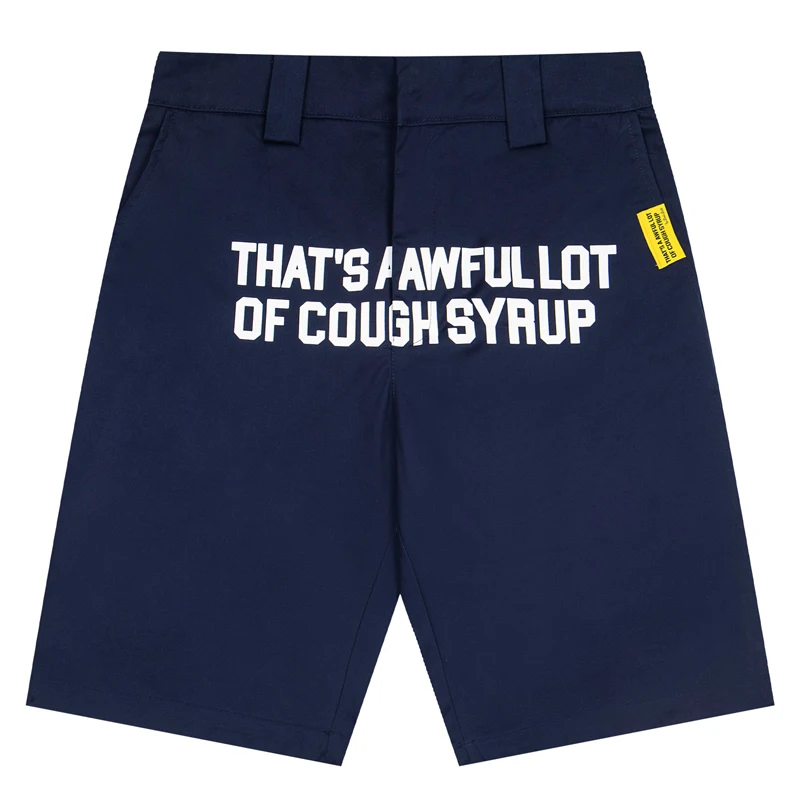 American Street Fashion Hip Hop Men's Loose That's A Awful Lot of Cough Syrup Shorts Letter Print Simple Pants Stock
American Street Fashion Hip Hop Men's Loose That's A Awful Lot of Cough Syrup Shorts Letter Print Simple Pants Stock