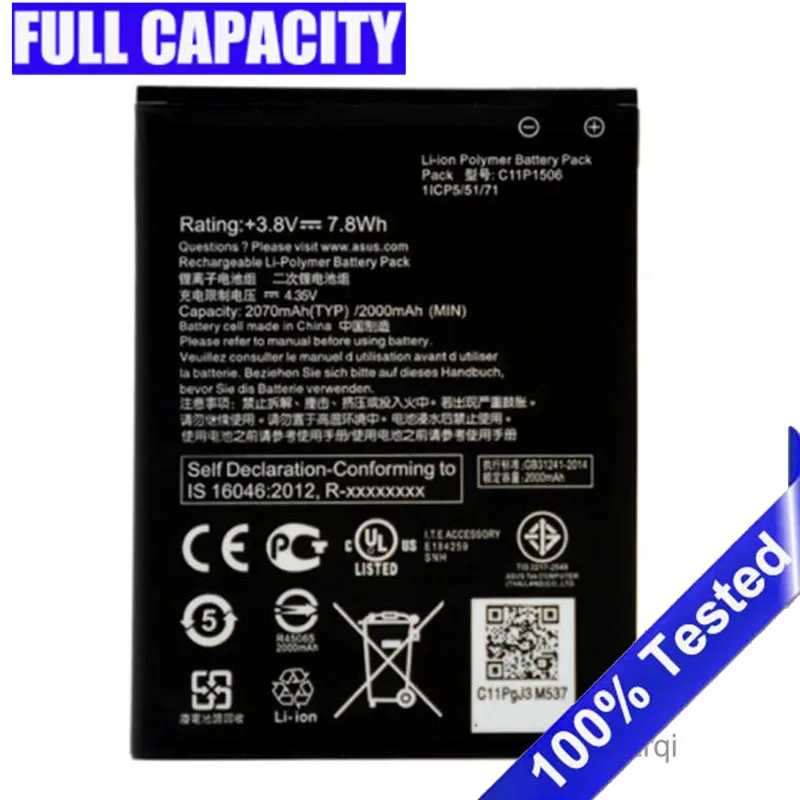C11P1506 Battery For ASUS Live G500TG ZC500TG Z00VD for ZenFone Go High Quality Batteries 2070mAh
C11P1506 Battery For ASUS Live G500TG ZC500TG Z00VD for ZenFone Go High Quality Batteries 2070mAh