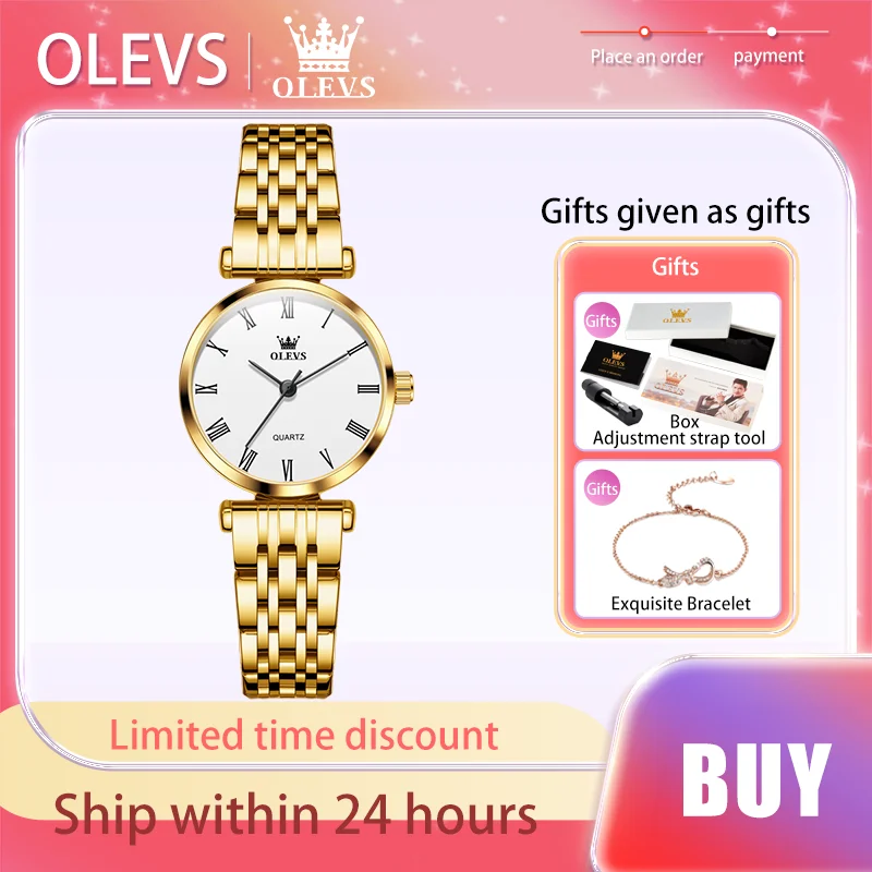 OLEVS Versatile Women's Watches Simplicity Roman Scale Waterproof Quartz WatchFashion Elegant Gift Bracelet Female Wristwatch
OLEVS Versatile Women's Watches Simplicity Roman Scale Waterproof Quartz WatchFashion Elegant Gift Bracelet Female Wristwatch