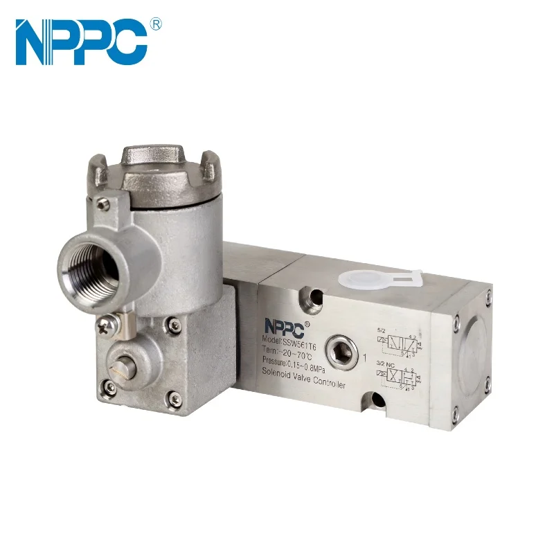 NPPC Brand SSW561T6-08 Stainless Steel SUS316 Explosion Proof Solenoid Valve Single Head Port Size 1/4 5way or 3 Way Factory
NPPC Brand SSW561T6-08 Stainless Steel SUS316 Explosion Proof Solenoid Valve Single Head Port Size 1/4 5way or 3 Way Factory