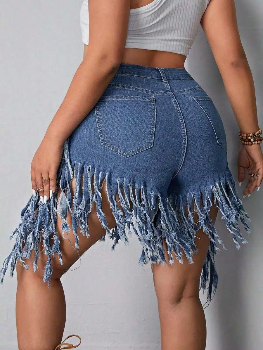 High Waist Fringe Denim Skort Shorts For Women
High Waist Fringe Denim Skort Shorts For Women