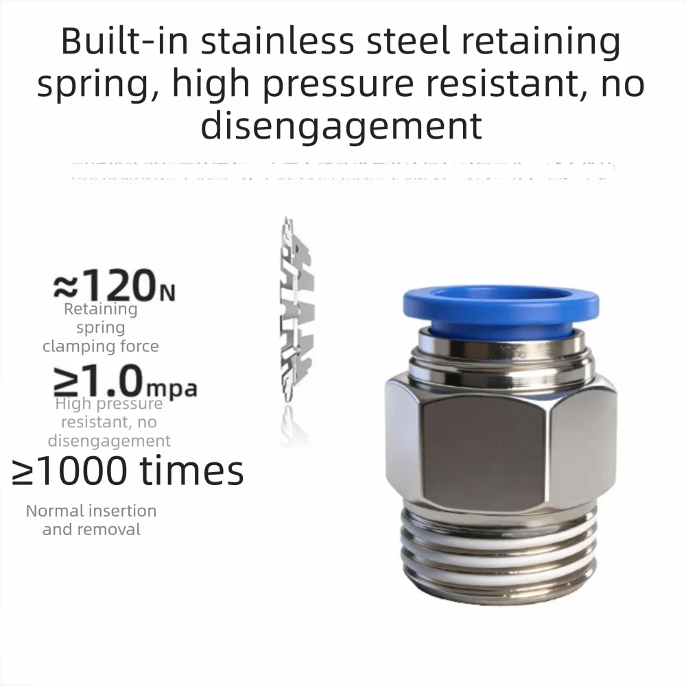 100pcs/bag Nickel Plated Iron Quick Connect Fitting Wear Resistance Rustproof Pneumatic Tube Connector Long Term Use
100pcs/bag Nickel Plated Iron Quick Connect Fitting Wear Resistance Rustproof Pneumatic Tube Connector Long Term Use