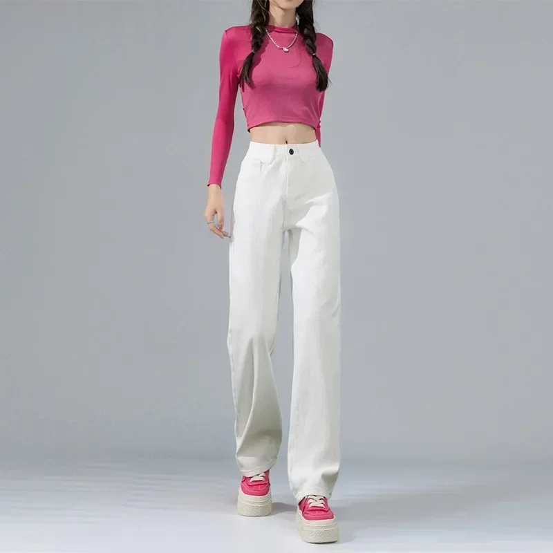 2025 New High Waist Thin Loose Hanging Cloth Straight Tube White Floor Pants Wide Leg Jeans Women Jeans High Waisted Jeans
2025 New High Waist Thin Loose Hanging Cloth Straight Tube White Floor Pants Wide Leg Jeans Women Jeans High Waisted Jeans