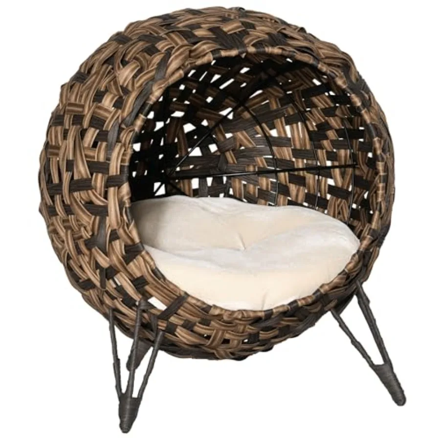 Elevated weaved cat bed for indoor use banana leaf braided material natural beige color breathable and eco-friendly design
Elevated weaved cat bed for indoor use banana leaf braided material natural beige color breathable and eco-friendly design