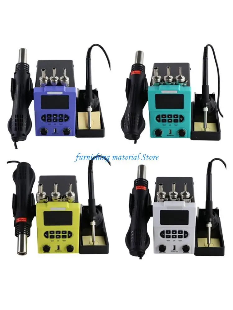 Y5GD Electronic Soldering Station 2 in 1 Digital Display Rework Hot Air Solder Iron Welding Desoldering Repair Tool
Y5GD Electronic Soldering Station 2 in 1 Digital Display Rework Hot Air Solder Iron Welding Desoldering Repair Tool