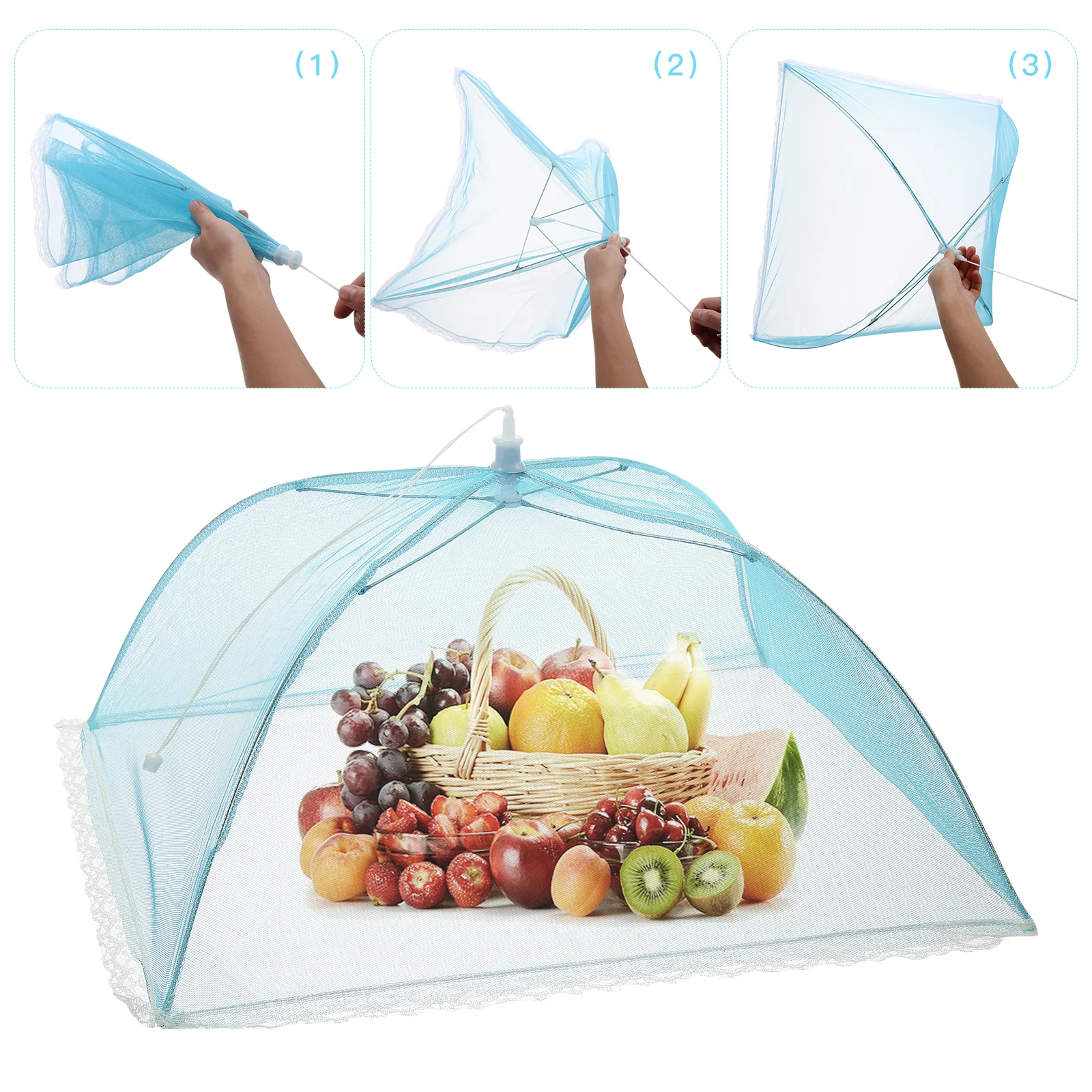 6 Pcs Dust-proof Insect-proof Picnic Cover Food Screens for Outdoors Tents Fruit Net Covers Umbrella Foldable
6 Pcs Dust-proof Insect-proof Picnic Cover Food Screens for Outdoors Tents Fruit Net Covers Umbrella Foldable