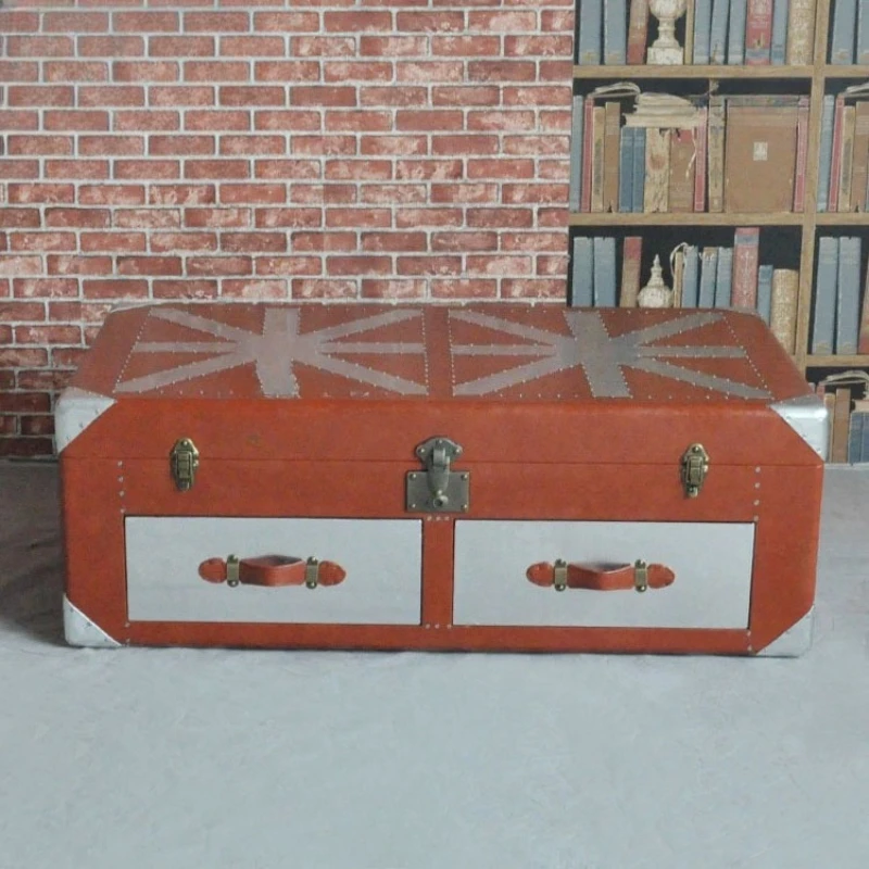 Coffee table rice character pattern square double extraction cabinet personalized retro furniture
Coffee table rice character pattern square double extraction cabinet personalized retro furniture