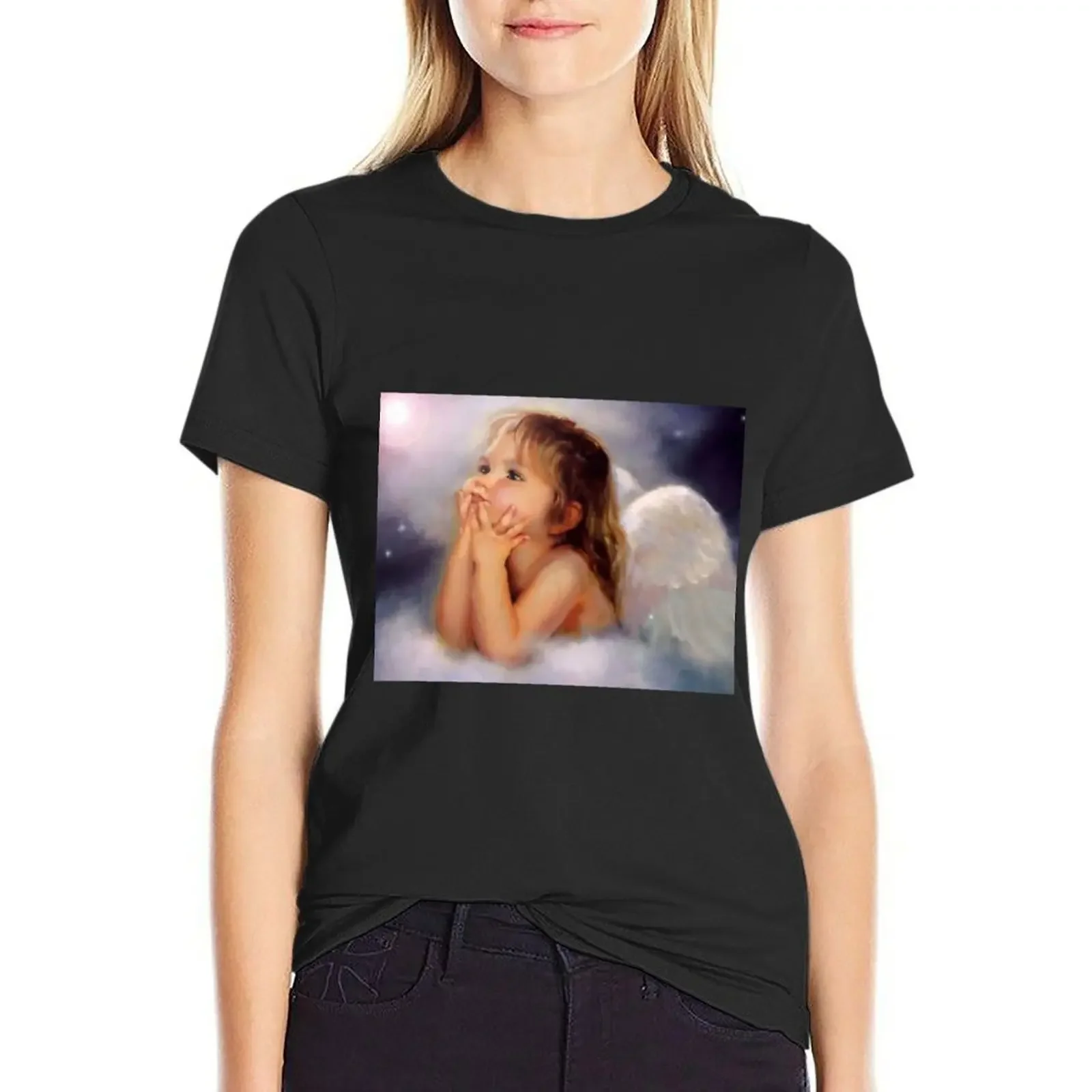 Angel G2 T-Shirt vintage hippie clothes Short sleeve tee sublime white t-shirt dress for Women sexy
Angel G2 T-Shirt vintage hippie clothes Short sleeve tee sublime white t-shirt dress for Women sexy