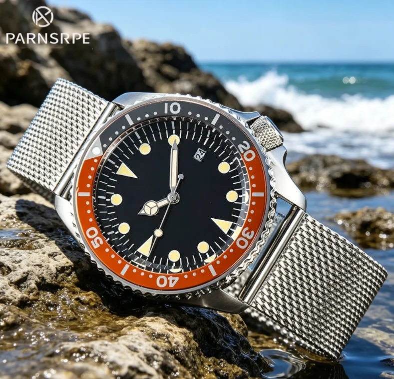 PARNSRPE NH35 Automatic Mechanical 42mm Men's Watch Green Luminous Dial Date Display Sports diving Casual Men's Wristwatch
PARNSRPE NH35 Automatic Mechanical 42mm Men's Watch Green Luminous Dial Date Display Sports diving Casual Men's Wristwatch