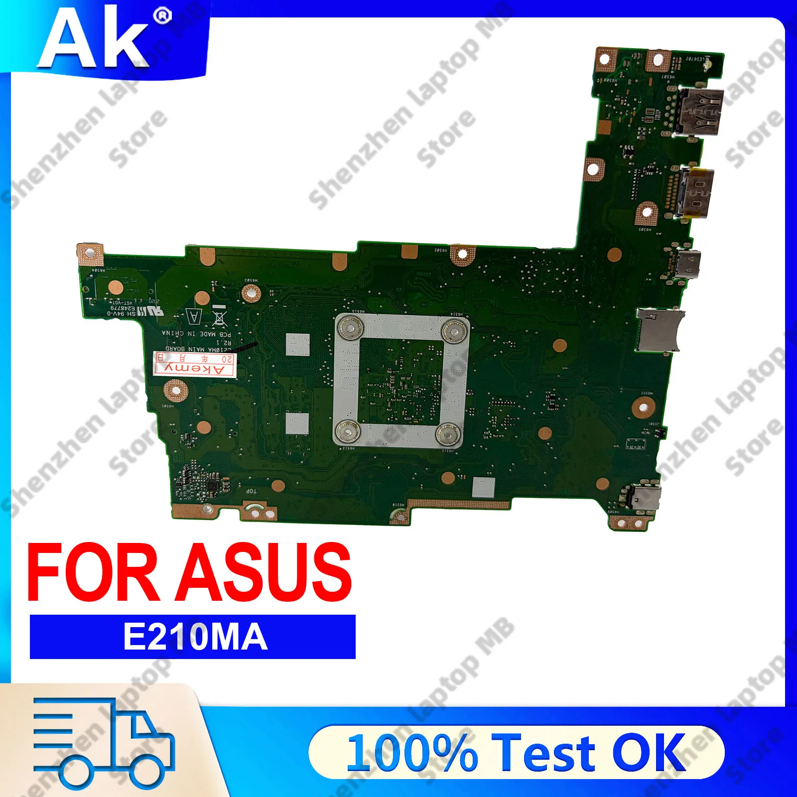 E210MA Laptop Motherboard For ASUS EeeBook E210M E210MA E210MAB Notebook Mainboard With Celeron CPU 100% tests OK fast shipping
E210MA Laptop Motherboard For ASUS EeeBook E210M E210MA E210MAB Notebook Mainboard With Celeron CPU 100% tests OK fast shipping