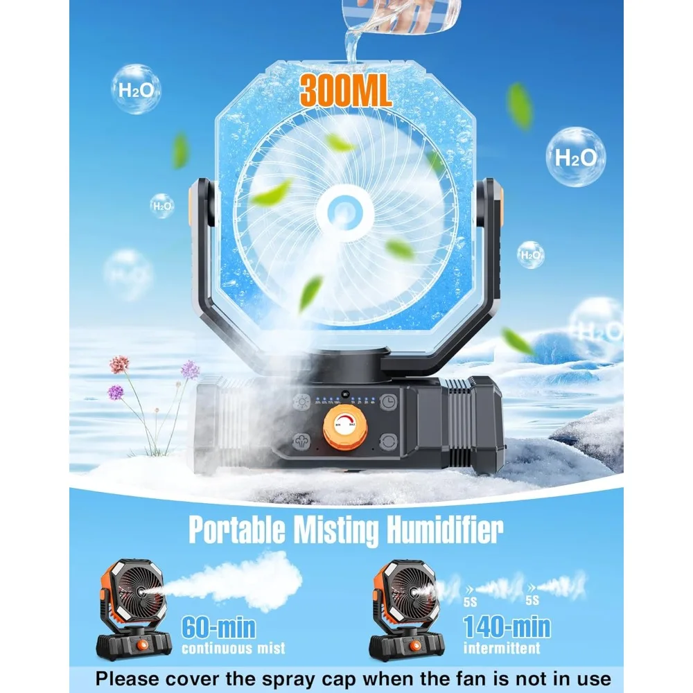 Вентилятор запотевания, портативные уличные вентиляторы с пультом дистанционного управления, портативный вентилятор с перезаряжаемой батареей 20000 мАч для патио на открытом воздухе
Вентилятор запотевания, портативные уличные вентиляторы с пультом дистанционного управления, портативный вентилятор с перезаряжаемой батареей 20000 мАч для патио на открытом воздухе