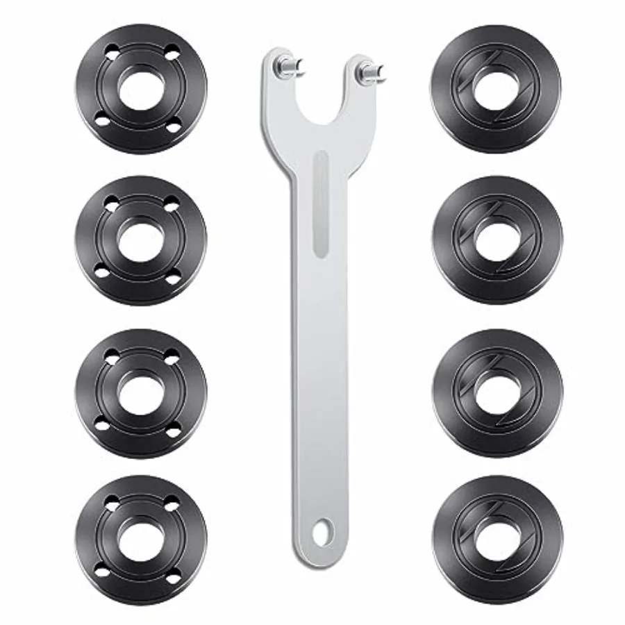 9PCS Angle Grinder Nut Angle Grinder Wrench Kit 5/8-11 Flange Metal Lock Nut for Compatible with Dewalt Milwaukee Makita193465-
9PCS Angle Grinder Nut Angle Grinder Wrench Kit 5/8-11 Flange Metal Lock Nut for Compatible with Dewalt Milwaukee Makita193465-