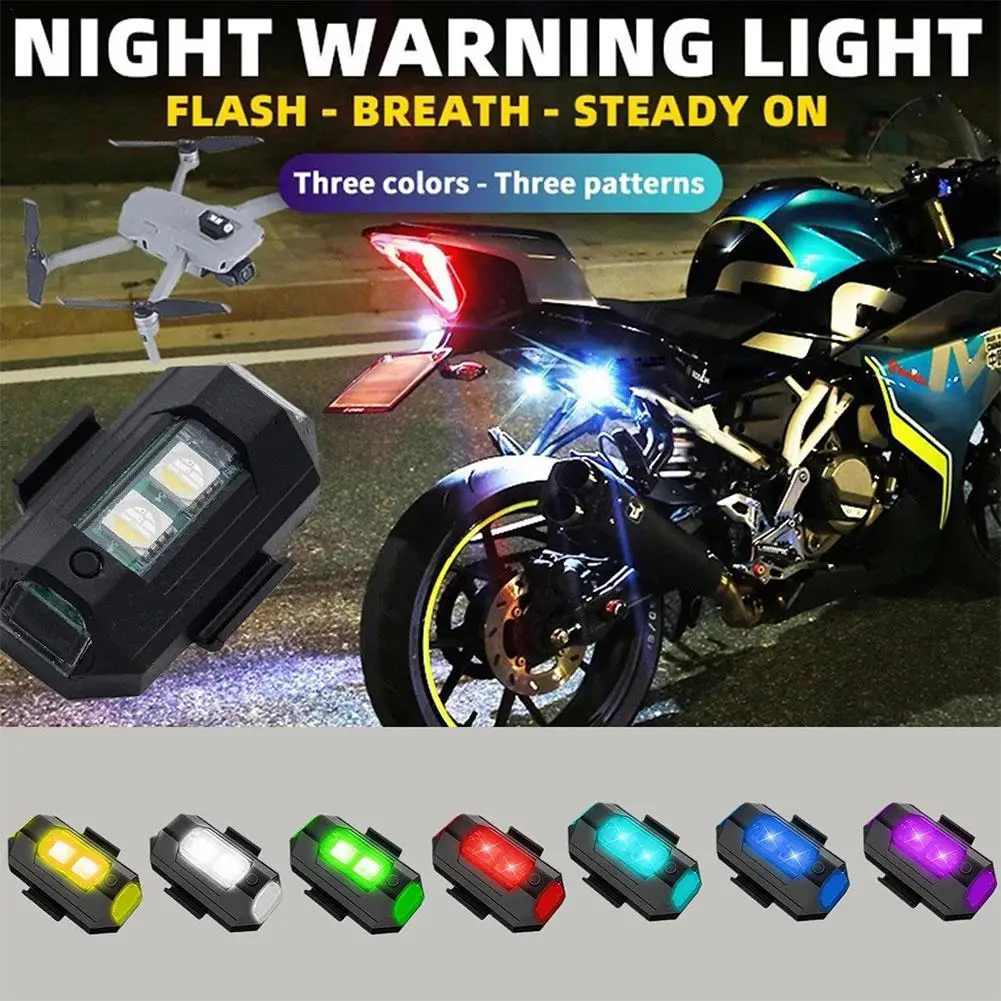 1Pair Motorcycle Warning Light 7 Colors Mini Drone Strobe Light Universal Anti-Collision Signal Tail Lamp for Bike Car Motor
1Pair Motorcycle Warning Light 7 Colors Mini Drone Strobe Light Universal Anti-Collision Signal Tail Lamp for Bike Car Motor