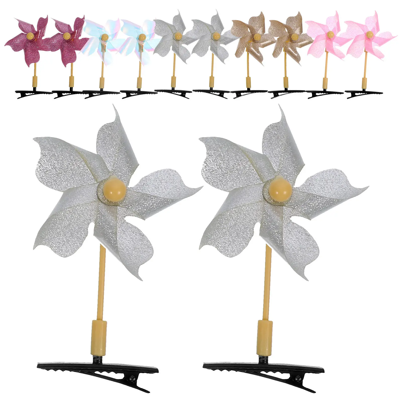20Pcs Girls Windmill Hair Clips Adorable Rotating Colorful Barrettes Safe Plastic Metal Hair Accessories for Little Girls Dance
20Pcs Girls Windmill Hair Clips Adorable Rotating Colorful Barrettes Safe Plastic Metal Hair Accessories for Little Girls Dance