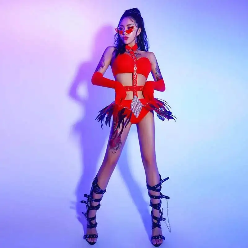 Red Outfits Jazz Performance Costumes Female Jazz Hip Hop Dance Clothes Women Gogo Dance Costumes Festival Rave Clothes
Red Outfits Jazz Performance Costumes Female Jazz Hip Hop Dance Clothes Women Gogo Dance Costumes Festival Rave Clothes