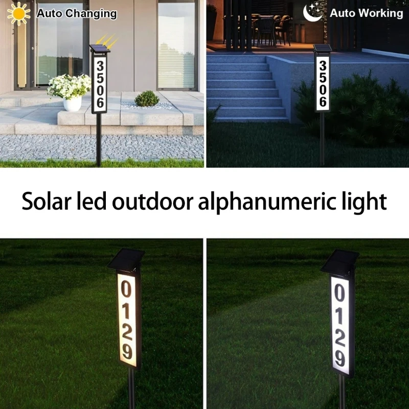 Y5GD Pack of 2 Solar Address Plaque Solar Outdoor Lighting with Grounds Stake Plastic Texture for Various Weather Conditions
Y5GD Pack of 2 Solar Address Plaque Solar Outdoor Lighting with Grounds Stake Plastic Texture for Various Weather Conditions