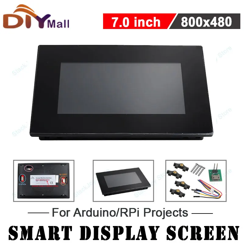 Nextion 7" HMI Display 800×480 Capacitive Touch TFT LCD w/Enclosure 5V UART Interface for Arduino/RPi NX8048P070-011C-Y
Nextion 7" HMI Display 800×480 Capacitive Touch TFT LCD w/Enclosure 5V UART Interface for Arduino/RPi NX8048P070-011C-Y