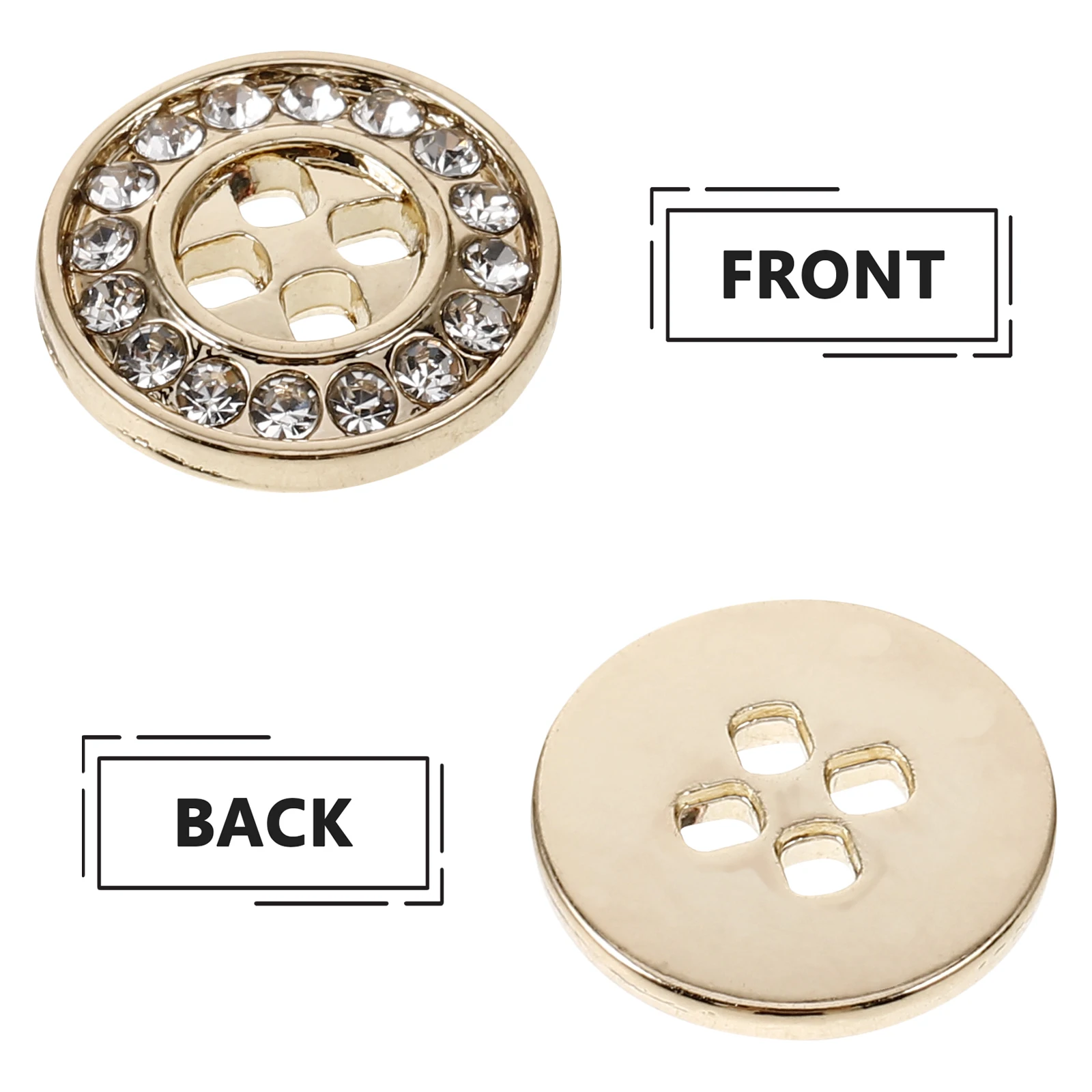 20pcs Metal Shirt Jacket Buttons Round Rhinestone Decorative Embellishments Clothing DIY Accessories
20pcs Metal Shirt Jacket Buttons Round Rhinestone Decorative Embellishments Clothing DIY Accessories