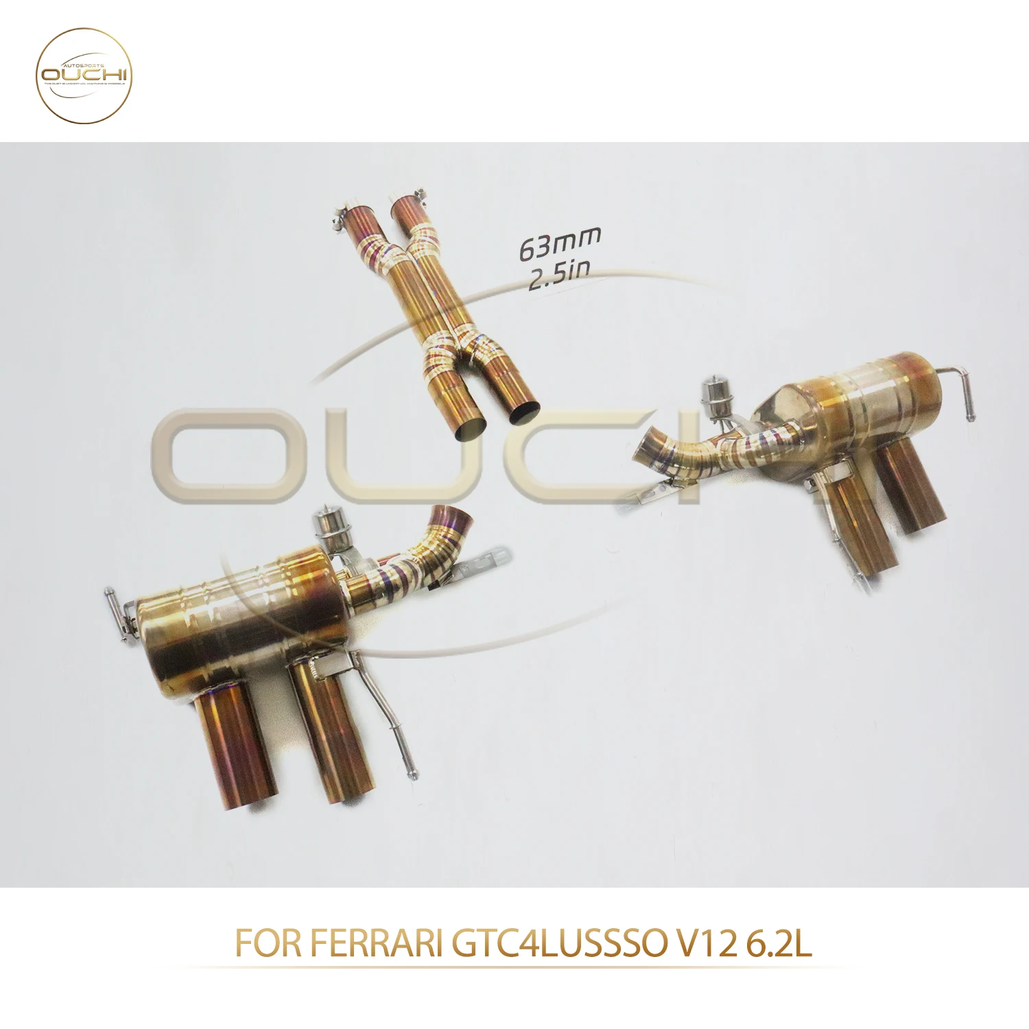 Клапанная выхлопная система OUCHI catback для Ferrari GTC4Lusso 6.2L V12, активный звуковой контроль, Ti глушитель
Клапанная выхлопная система OUCHI catback для Ferrari GTC4Lusso 6.2L V12, активный звуковой контроль, Ti глушитель