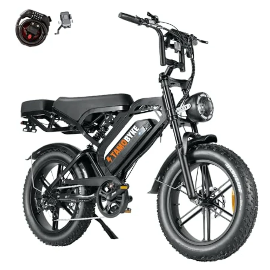 V20 Series Moped 750W/1500W Electric Bike for Adults, 28-33mph, 25-68 Miles PAS Range, 48V15.6Ah/18.2Ah Battery, 20'' Fat Tire,
V20 Series Moped 750W/1500W Electric Bike for Adults, 28-33mph, 25-68 Miles PAS Range, 48V15.6Ah/18.2Ah Battery, 20'' Fat Tire,