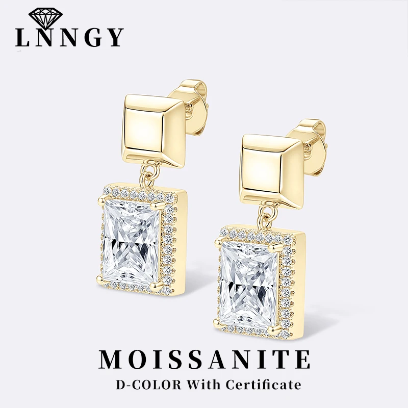 Lnngy Certified 6x8mm Radiant Cut Moissanite Drop Earrings 14k Gold Filled Dangle Earring For Women Sparkling Jewelry Gift
Lnngy Certified 6x8mm Radiant Cut Moissanite Drop Earrings 14k Gold Filled Dangle Earring For Women Sparkling Jewelry Gift