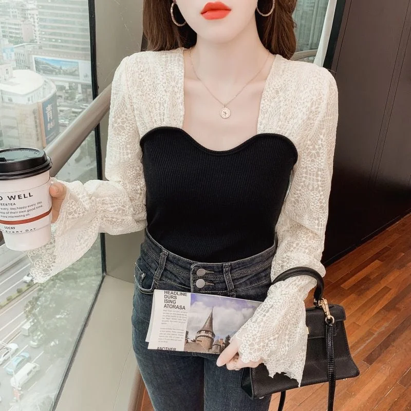 Lace Long Women's Blouse 2023 Fashion Sleeve Shirt Blusas Clothes for Women Tops Shirts Blouses
Lace Long Women's Blouse 2023 Fashion Sleeve Shirt Blusas Clothes for Women Tops Shirts Blouses