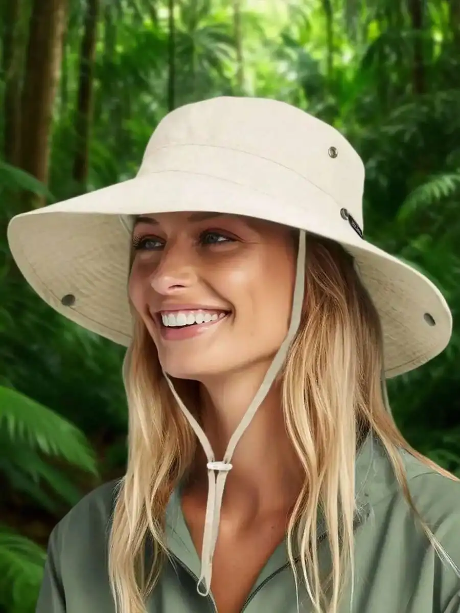 1pc Women's Bucket Hat, Foldable Large Brim Sun Hat For Beach, Summer, Outdoor, Breathable UV Protection
1pc Women's Bucket Hat, Foldable Large Brim Sun Hat For Beach, Summer, Outdoor, Breathable UV Protection