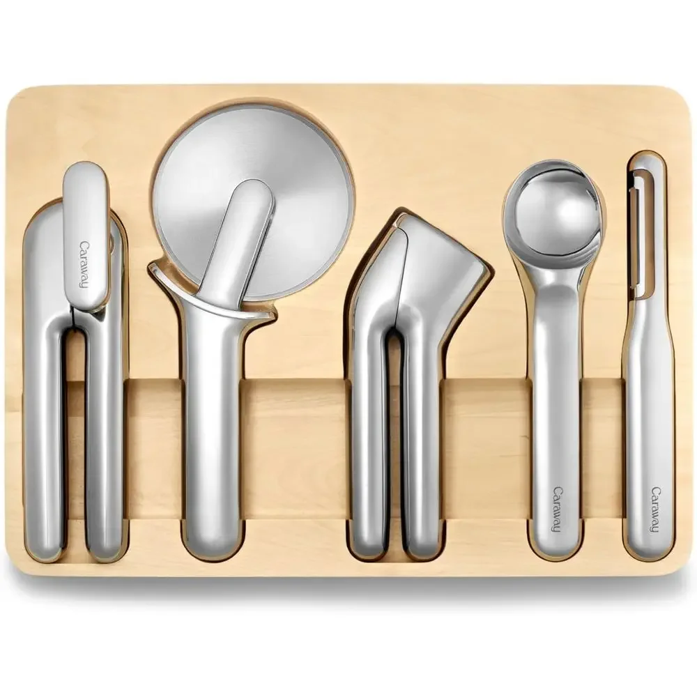 Kitchen Gadget Set - 5 Piece Kitchen entials - StainlSteel - Includes Can Opener, Pizza Cutter, Garlic Pr, Ice Cream Scoop, Vege
Kitchen Gadget Set - 5 Piece Kitchen entials - StainlSteel - Includes Can Opener, Pizza Cutter, Garlic Pr, Ice Cream Scoop, Vege