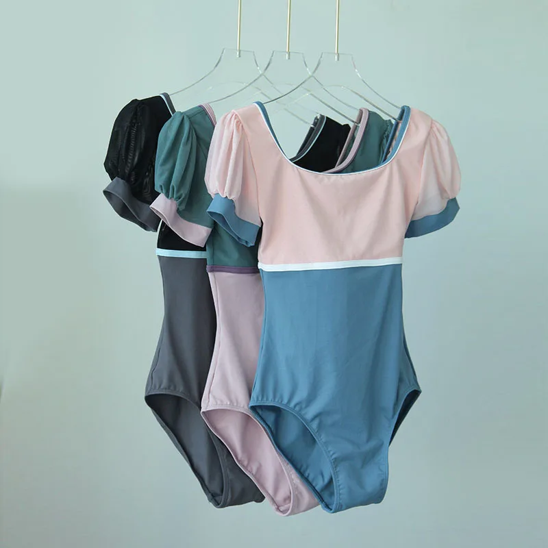 New Ballet Leotard For Women's Flower bud short sleeved Gymnastics Leotards contrast color Swimwear Elegant Dance Bodysuit
New Ballet Leotard For Women's Flower bud short sleeved Gymnastics Leotards contrast color Swimwear Elegant Dance Bodysuit