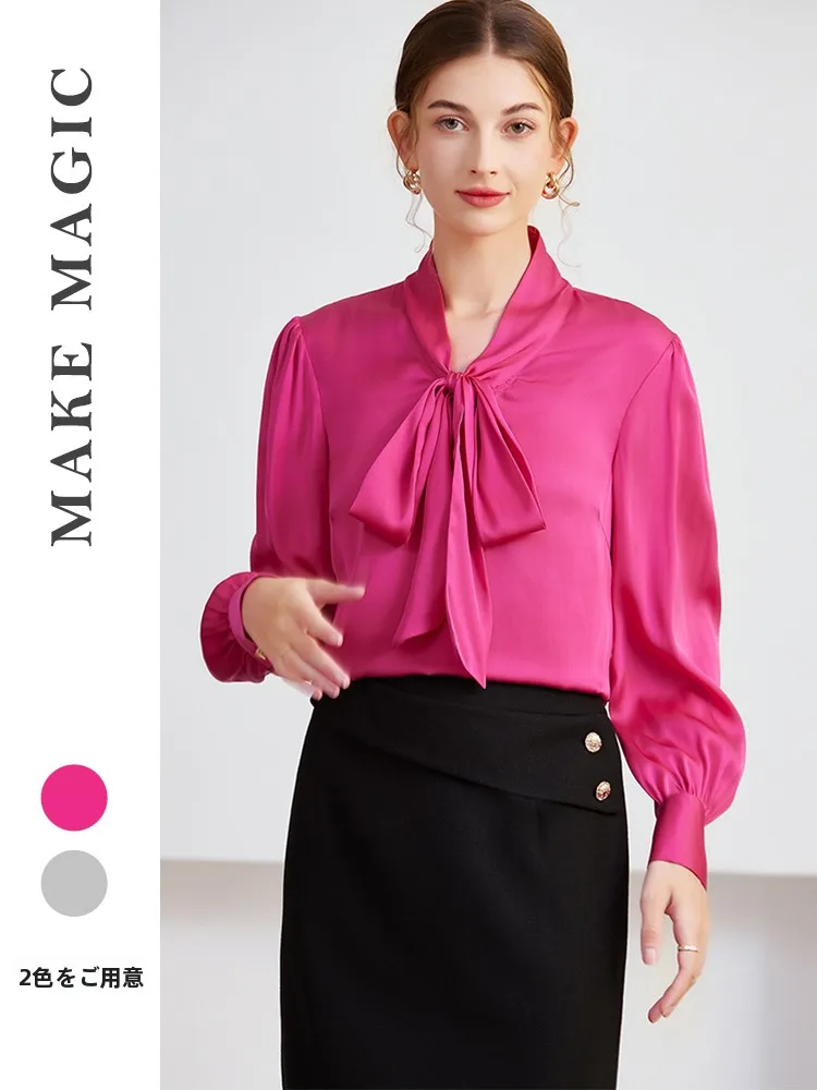 Новая женская блузка TaoMai из натурального шелка с длинным рукавом, свободного кроя, с V-образным вырезом, однотонная, в офисном стиле, на пуговицах
Новая женская блузка TaoMai из натурального шелка с длинным рукавом, свободного кроя, с V-образным вырезом, однотонная, в офисном стиле, на пуговицах