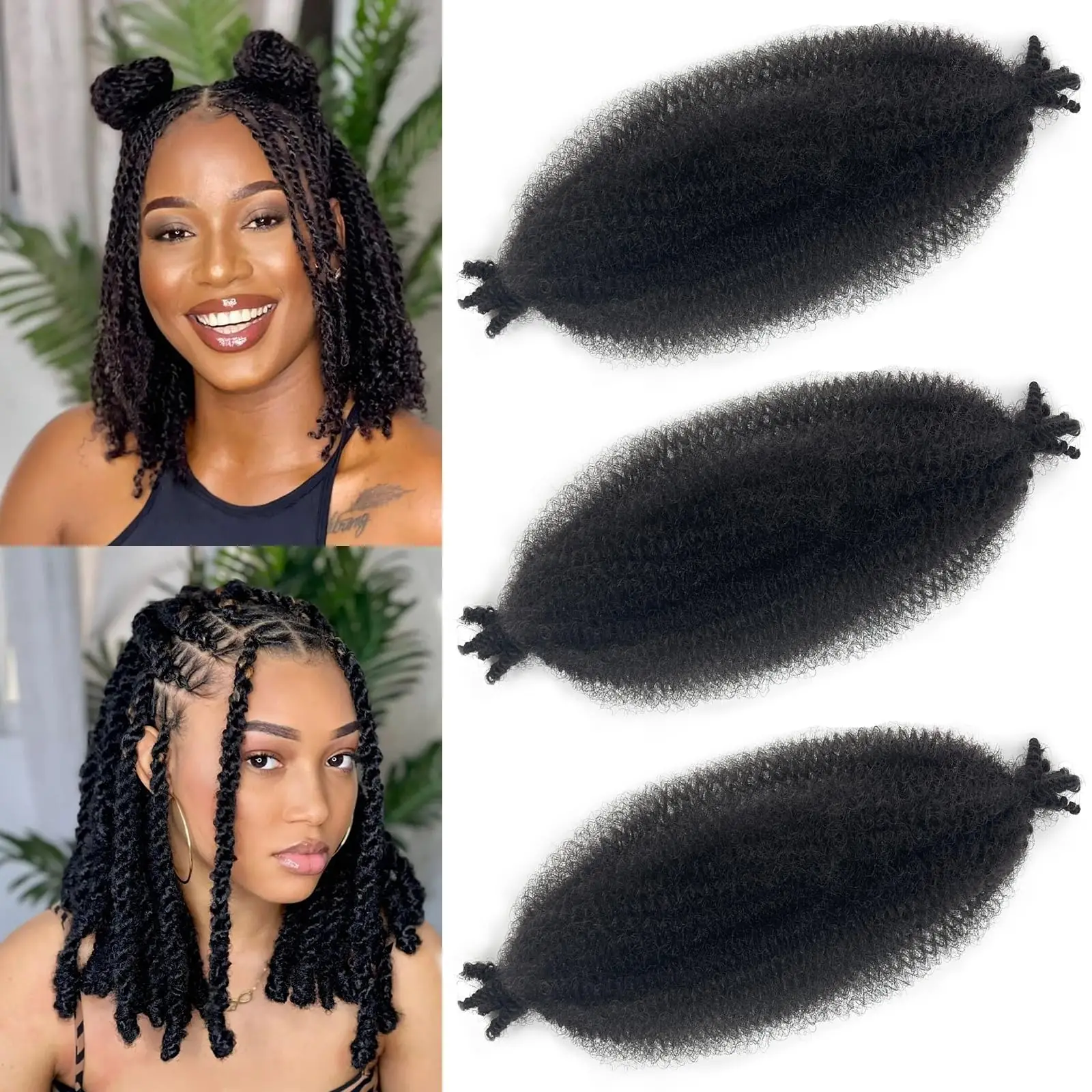 Marley Twist Braiding Hair Springy Afro Twist Hair Kinky Twist Hair for Braiding Spring Twists Hair Curly Braiding synthetic
Marley Twist Braiding Hair Springy Afro Twist Hair Kinky Twist Hair for Braiding Spring Twists Hair Curly Braiding synthetic