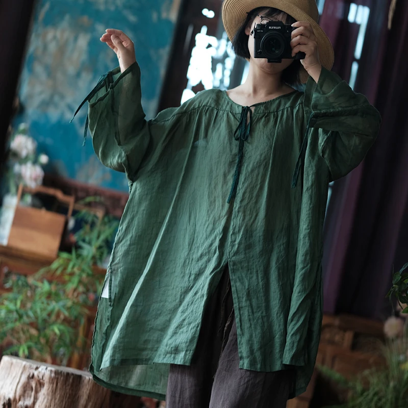Oversized Women Casual Ramie Blouse Shirt New 2026 Summer O-neck Solid Color Loose Comfortable Female Long Sleeve Tops M2647
Oversized Women Casual Ramie Blouse Shirt New 2026 Summer O-neck Solid Color Loose Comfortable Female Long Sleeve Tops M2647