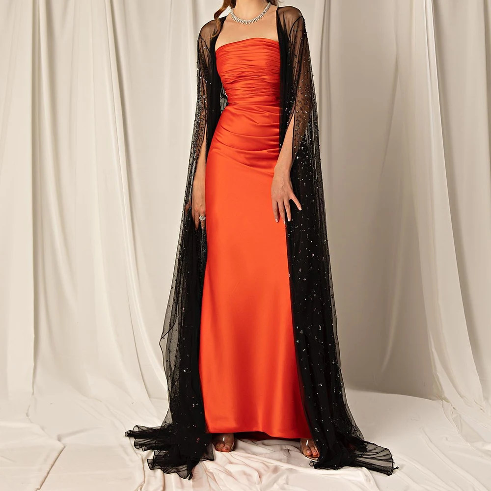 Customized Fashion Satin A-Line shawl Crystal Evening Dress Strapless Floor Length Watteau Train Special Occasion Gowns Sexy
Customized Fashion Satin A-Line shawl Crystal Evening Dress Strapless Floor Length Watteau Train Special Occasion Gowns Sexy